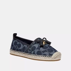 Brand New - Coach Denim Carson Espadrille - Size 8